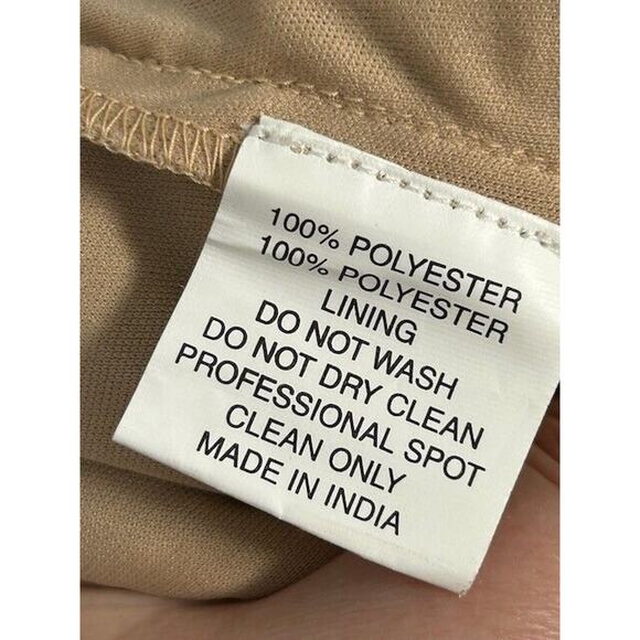 NWT Mac Duggal High Neck Column Gown Maxi Dress Sleeveless Sequined Taupe Size 8 - Picture 10 of 11